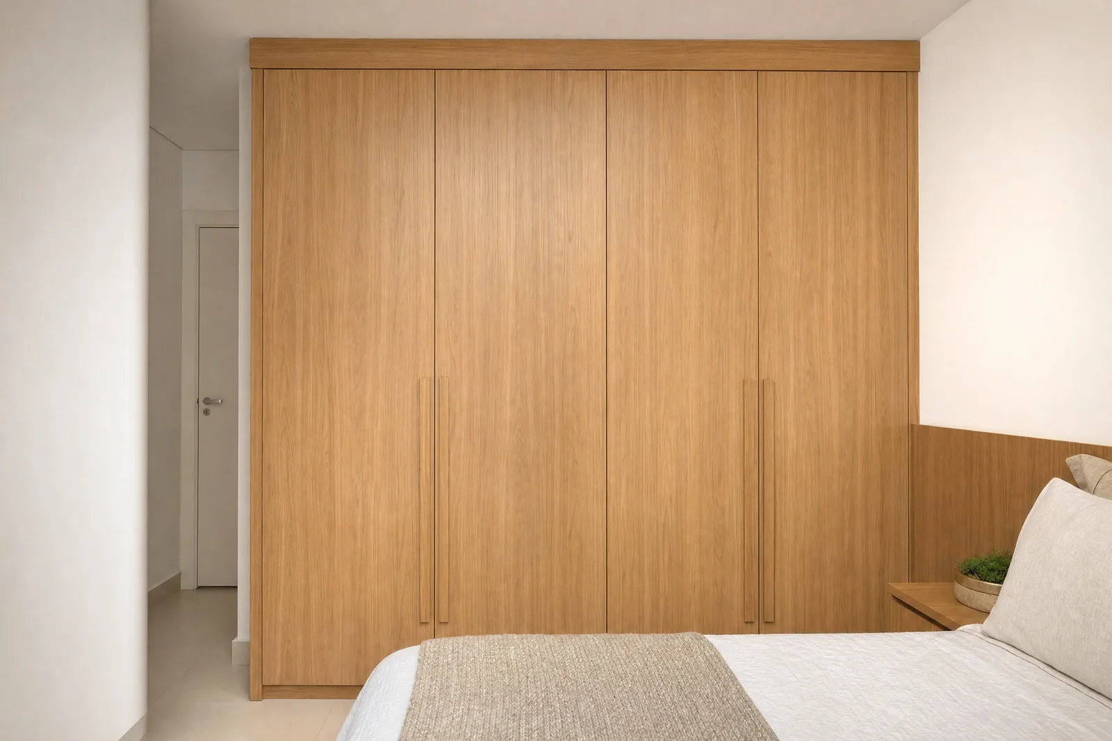 Armário Planejado Quarto em madeira, projeto Moveleiros