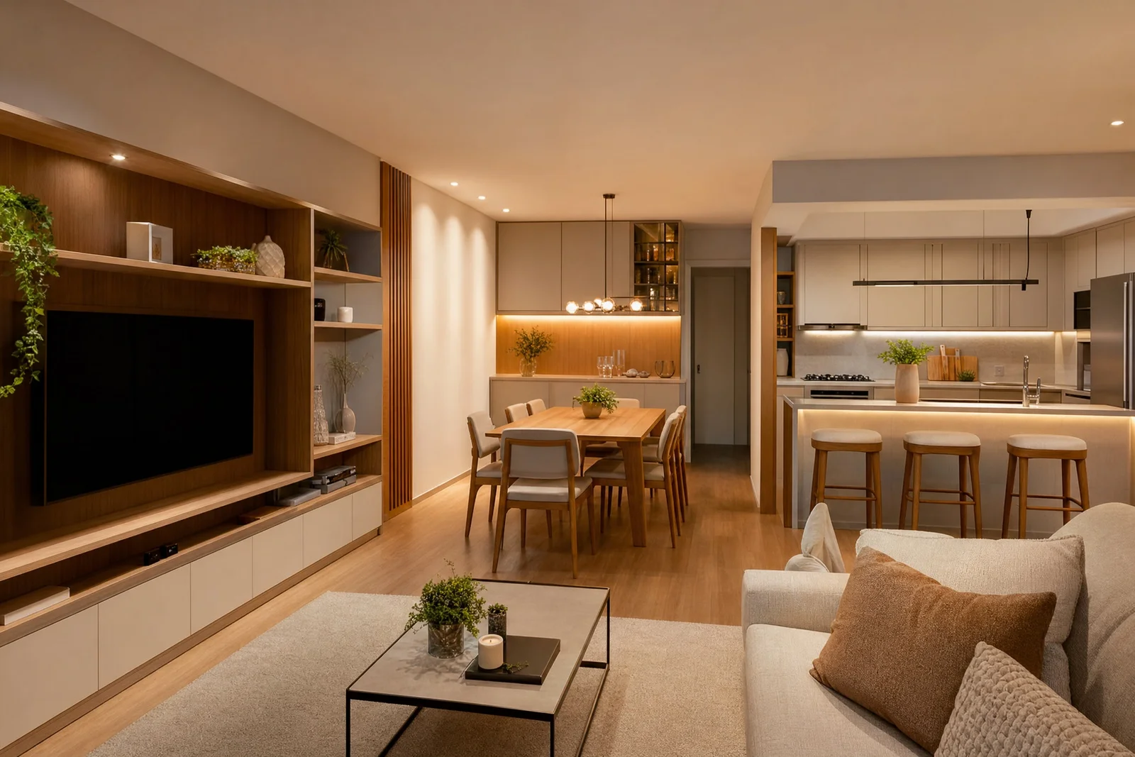 casa completa planejados em madeira, projeto Moveleiros