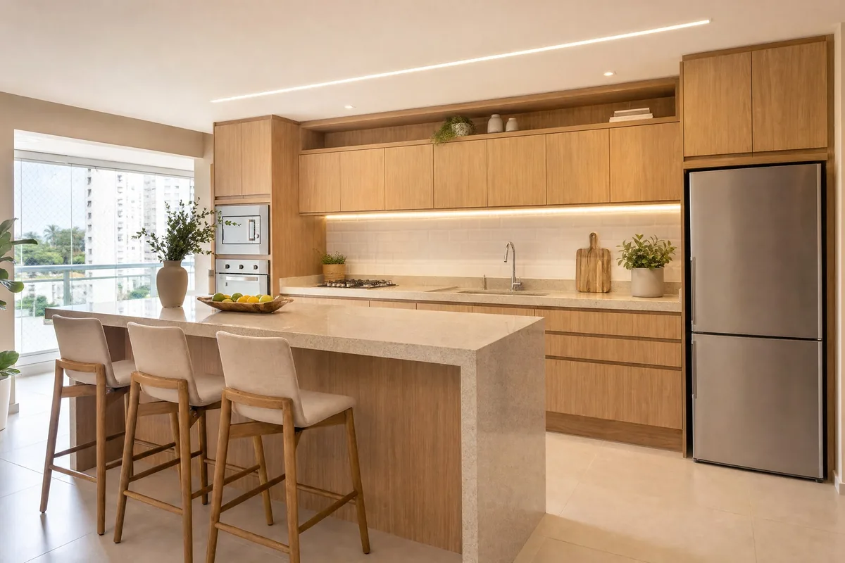 Cozinha com Ilha planejado, Moveleiros