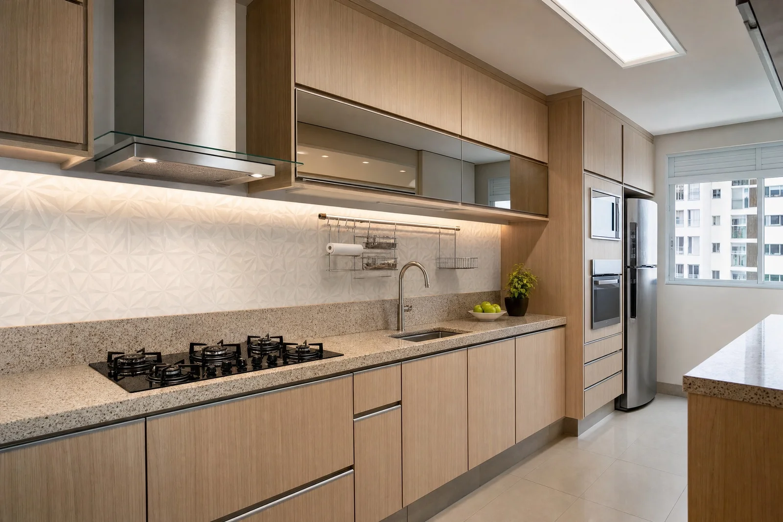 cozinha planejada em madeira, projeto Moveleiros