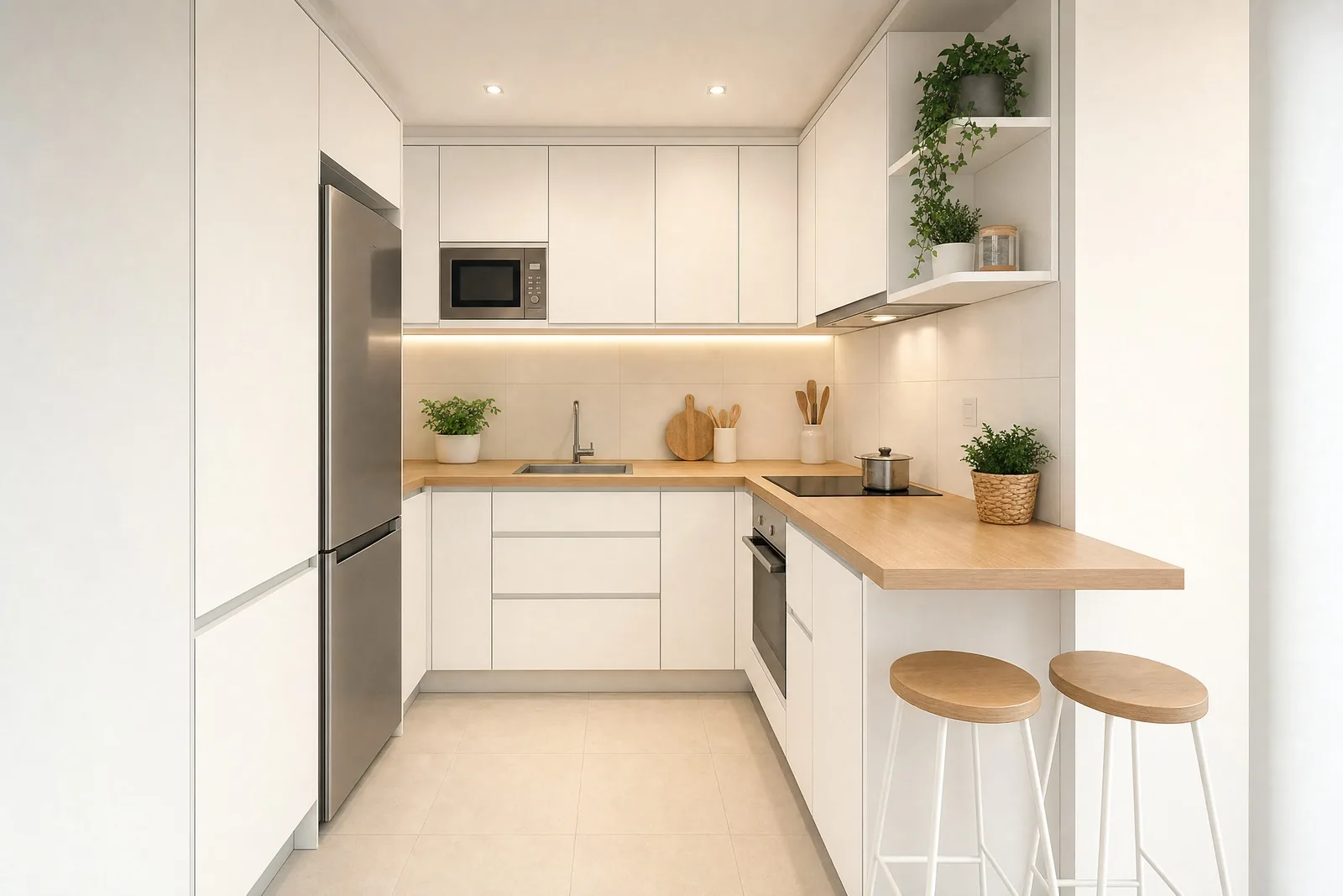 cozinha planejada preço m2 em madeira, projeto Moveleiros