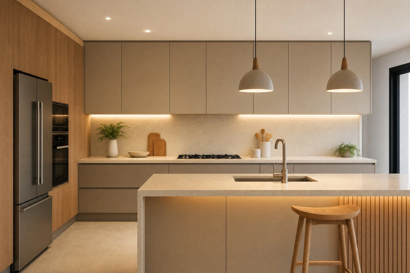cozinha projetada em madeira, projeto Moveleiros