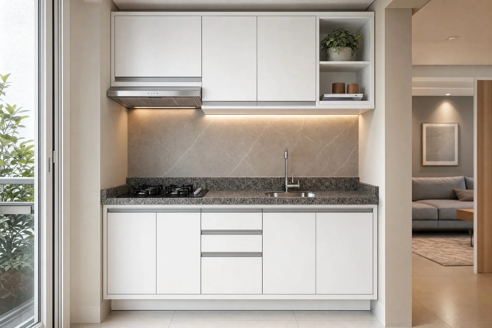 Gabinete de Cozinha 2 Metros Planejados em madeira, projeto Moveleiros