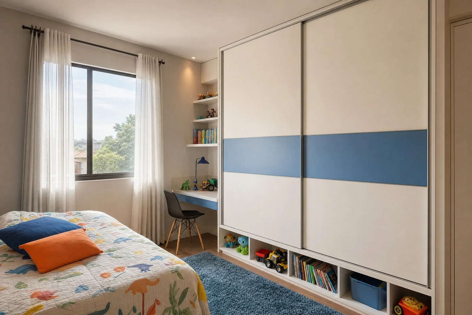 guarda roupa infantil planejado em madeira, projeto Moveleiros