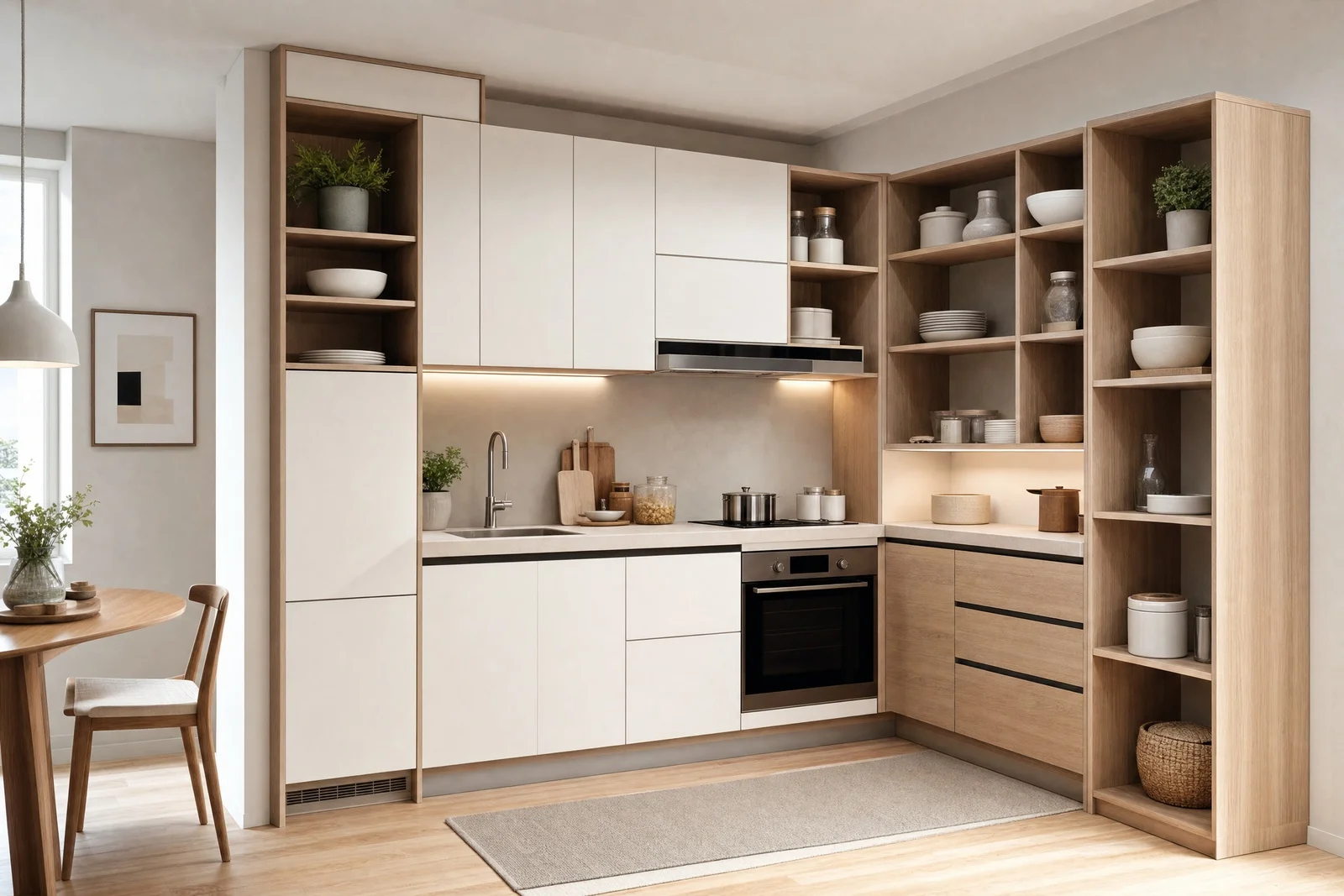 moveis modular para cozinha em madeira, projeto Moveleiros