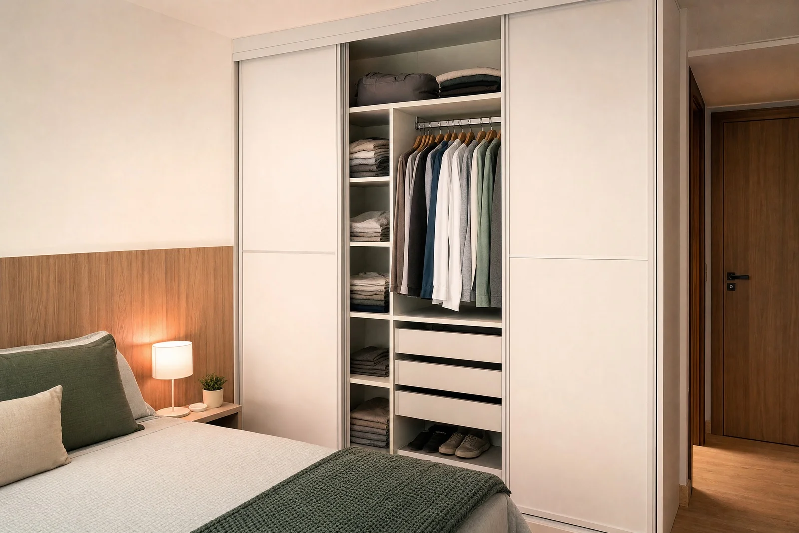preço guarda roupa planejado em madeira, projeto Moveleiros