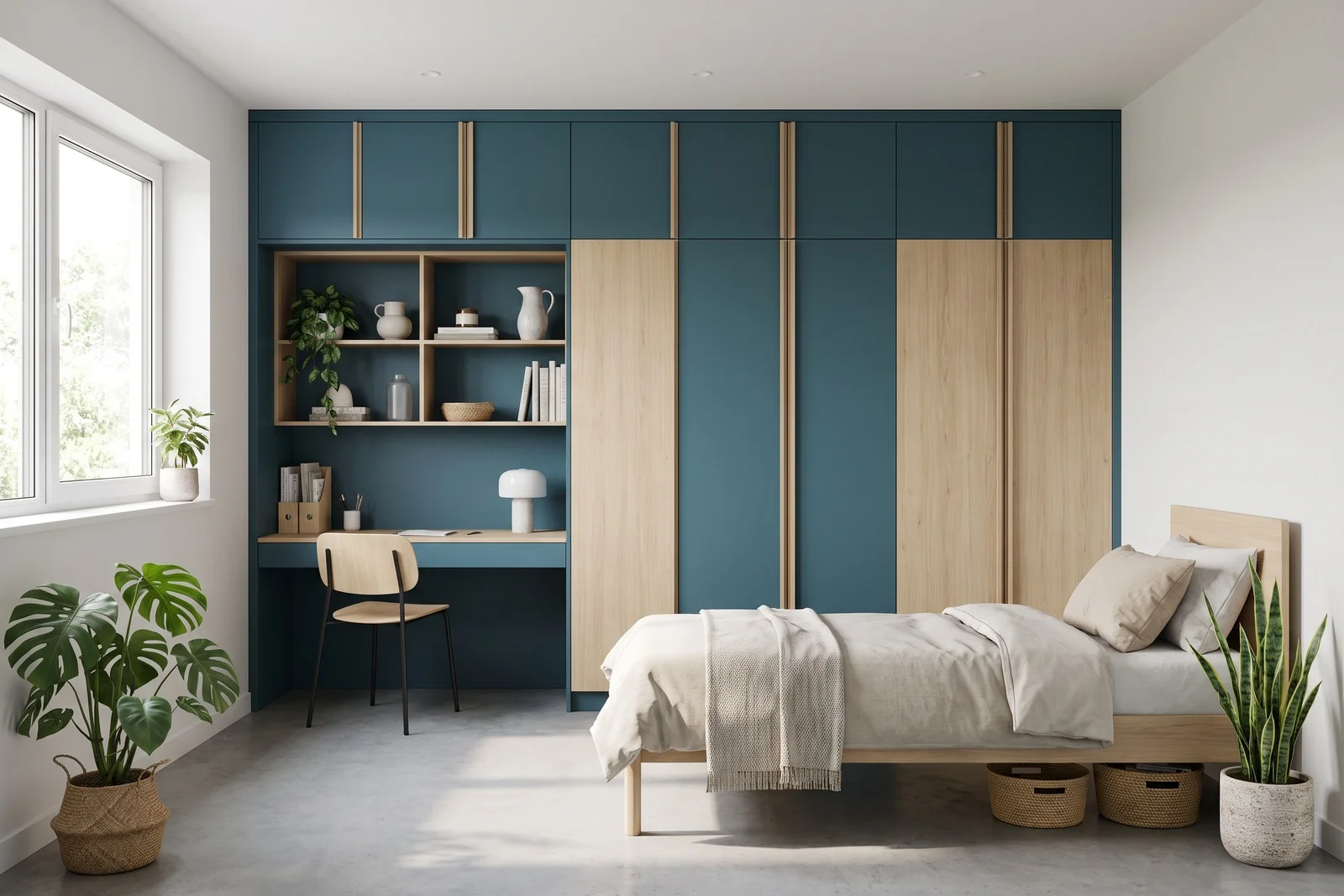 quarto planejado para menino em madeira, projeto Moveleiros