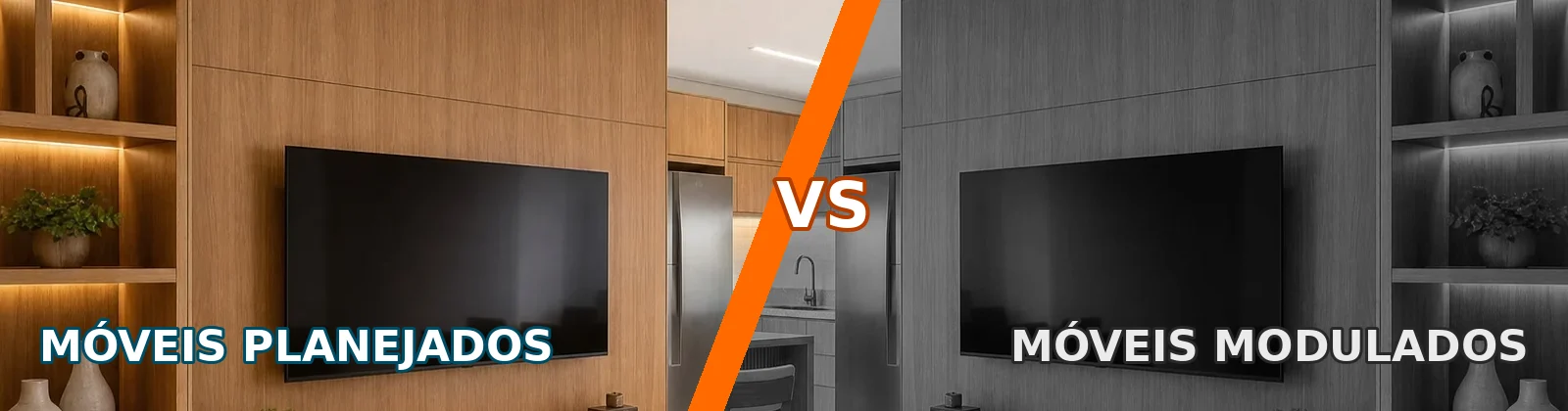Móveis Planejados versus Móveis Modulados, comparação Moveleiros